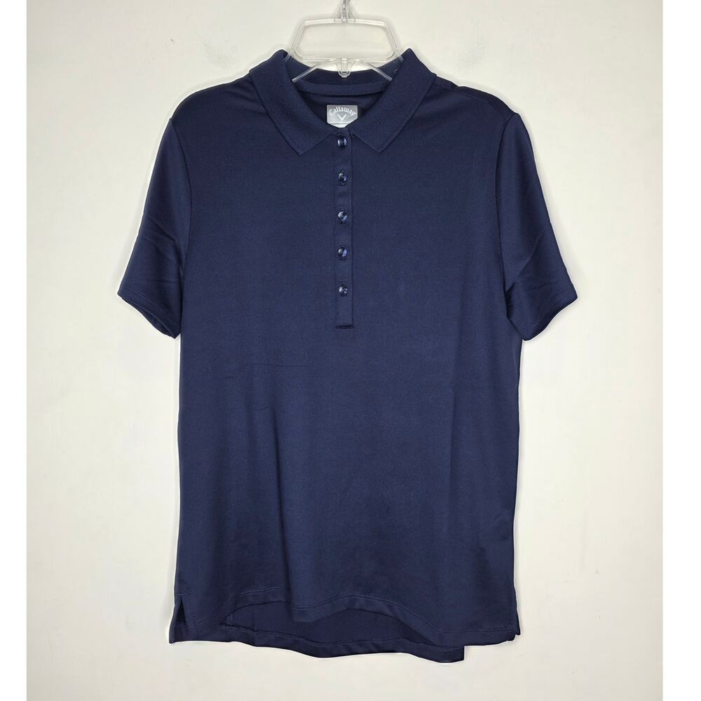 NWT Callaway navy blue short sleeve polo shirt - small - golf tennis pickleball